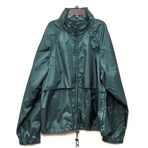 Eddie Bauer Windbreaker Full Zip Size Large Dark Green